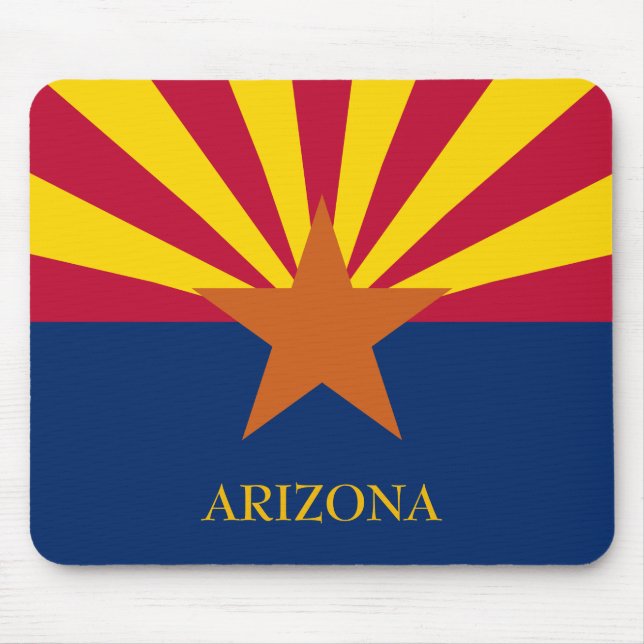 Flag-Maus-Pad für Arizona-Staat Text anpassen Mousepad (Vorne)