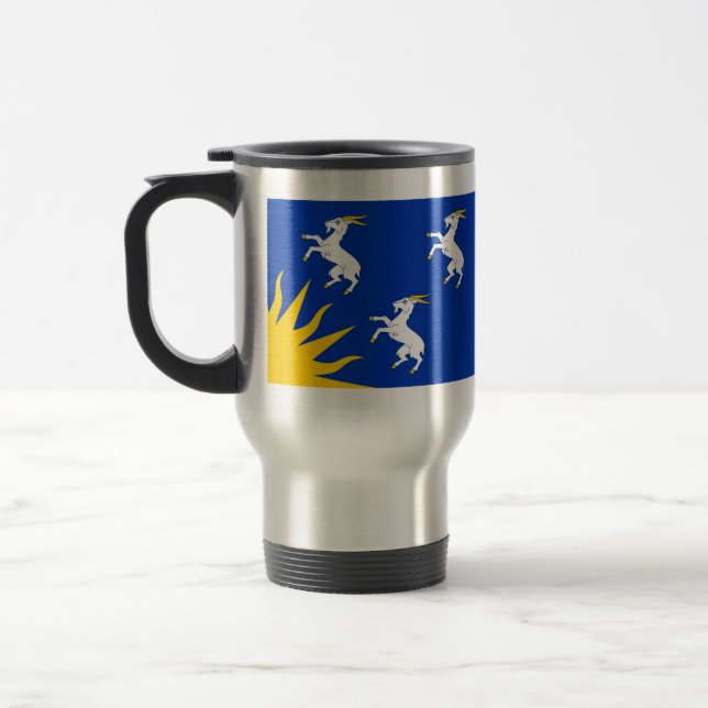 Flag Merionethshire Travel Mug Reisebecher (Links)