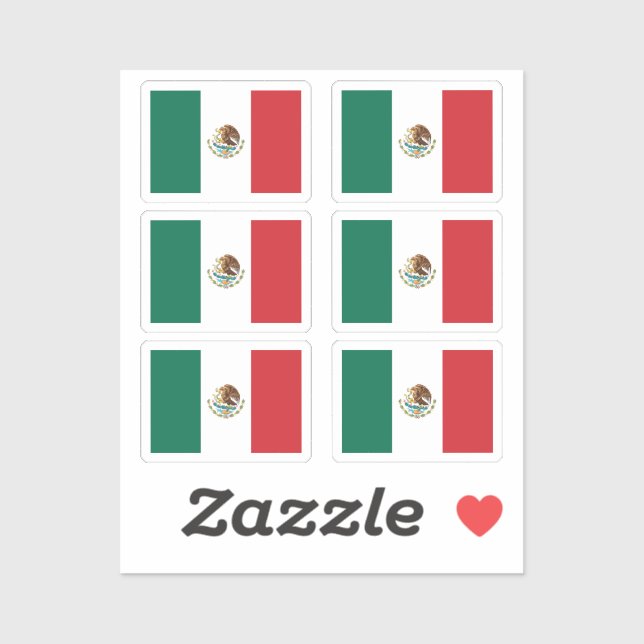 Flag Mexico Collection Pack mit 6 Aufkleber (Blatt)