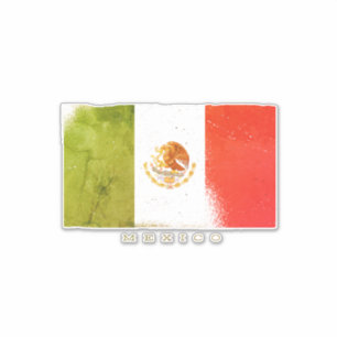 Flag Mexico Grunge Style Aufkleber