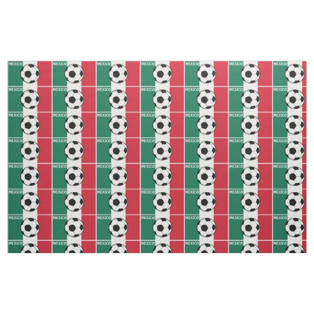 Flag Mexiko Fußball Stoff (Fat Quarter (45,7 x 55,9 cm))