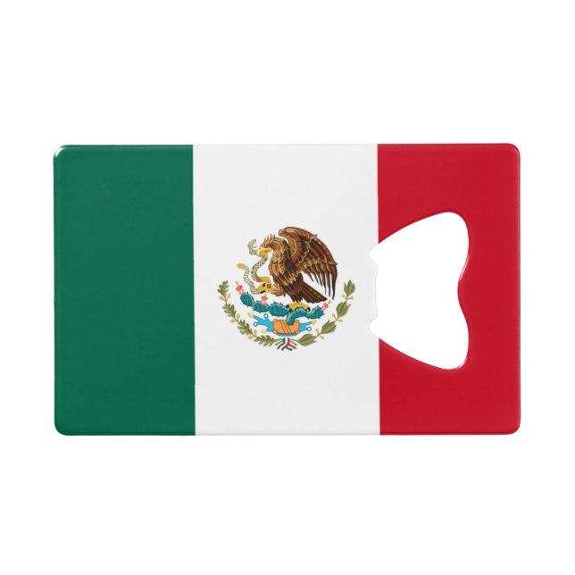 Flag Mexiko Kreditkarte Flaschenöffner (Rückseite Horizontal)