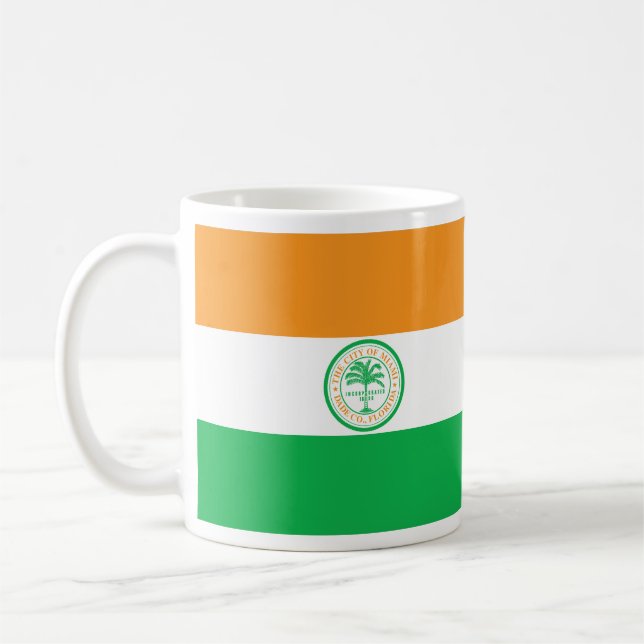 Flag Miami, Florida-Kaffee-Tasse Kaffeetasse (Links)