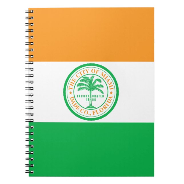 Flag Miami, Florida-Notebook Notizblock (Vorderseite)