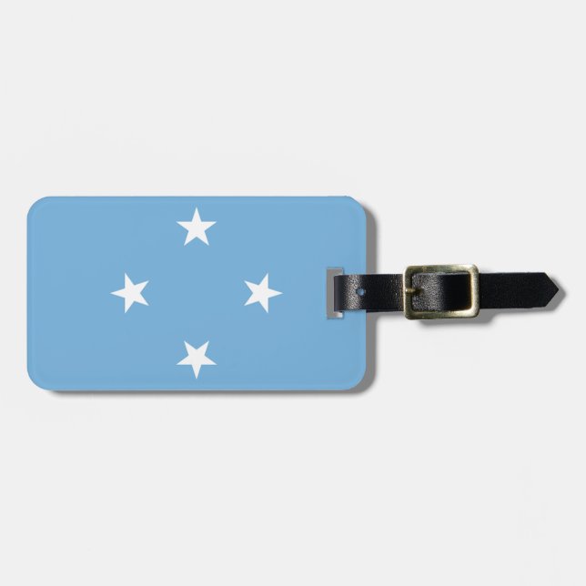 Flag Micronesia Easy ID Personal Gepäckanhänger (Vorderseite horizontal)