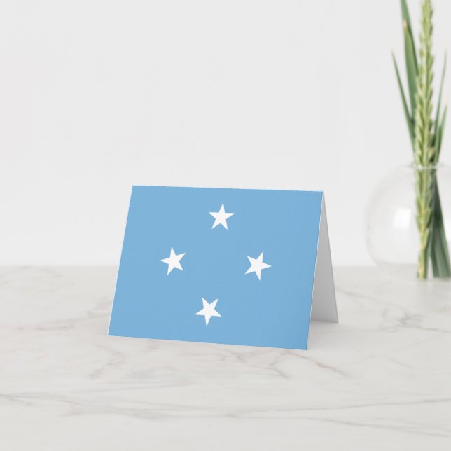 Flag Mikronesien Karte (Vorderseite)