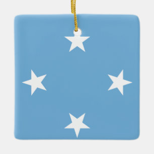 Flag Mikronesien Keramikornament