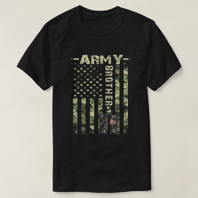 Flag Militär Fahne der Proud Army Brothers United  T-Shirt (Design vorne)