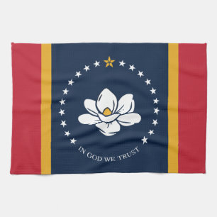Flag Mississippi - Neue Magnolienflagge Geschirrtuch