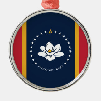Flag Mississippi - Neue Magnolienflagge Ornament Aus Metall