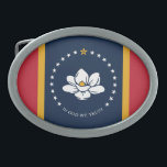 Flag Mississippi - Neue Magnolienflagge Ovale Gürtelschnalle<br><div class="desc">Die neue Flagge von Mississippi,  auch Magnolienfahne genannt,  wurde 2020 adoptiert. Hier finden Sie phantastische Geschenkideen der Mississippi Flag,  Souvenirs der New Magnolia Flag und phantastische Geschenkideen für Mississippi Patriot.</div>