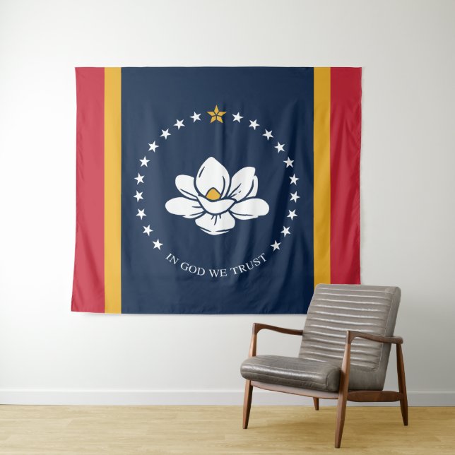 Flag Mississippi - Neue Magnolienflagge Wandteppich (Beispiel (Horizontal))