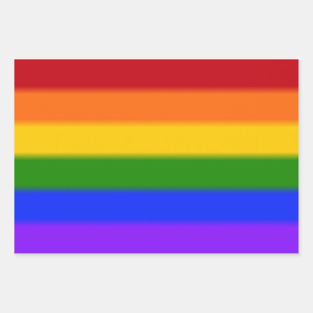 Flag mit Regenbogen-Gay Pride Geschenkpapier Set (Vorderseite)