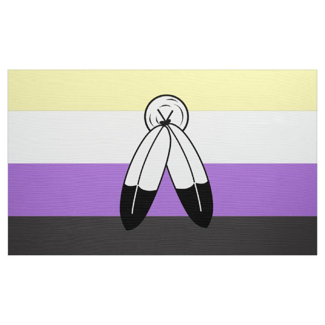 Flag mit zwei Geistern ohne Binärwert Stoff (Yard (91,4 cm))