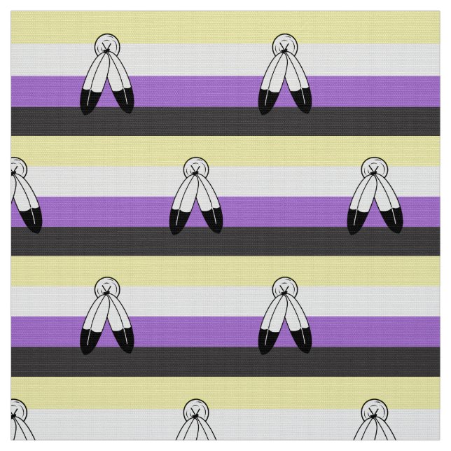 Flag mit zwei Geistern ohne Binärwert Stoff (Muster)