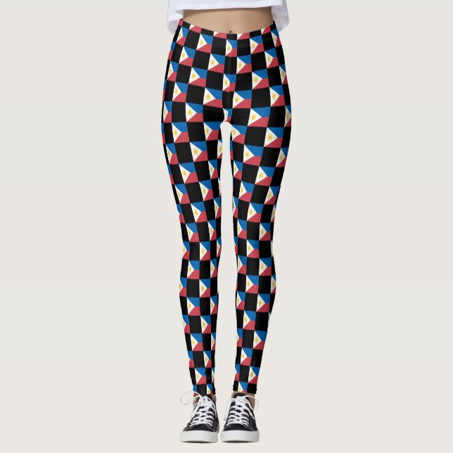 Flag-Muster der kontrollierten Philippinen Leggings (Vorderseite)