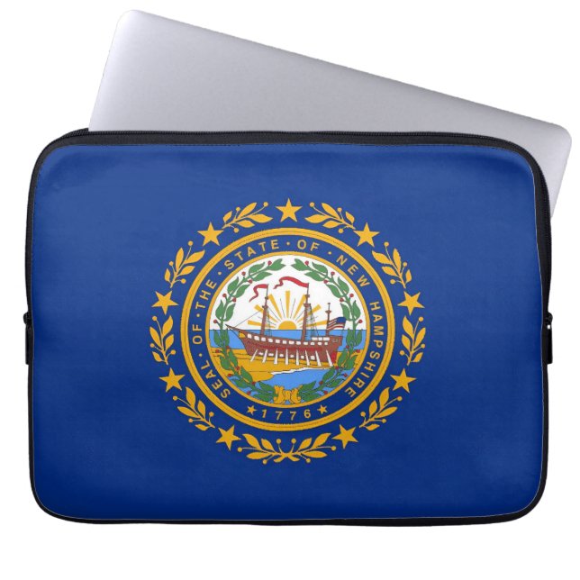 Flag New Hampshire Laptopschutzhülle (Vorderseite)