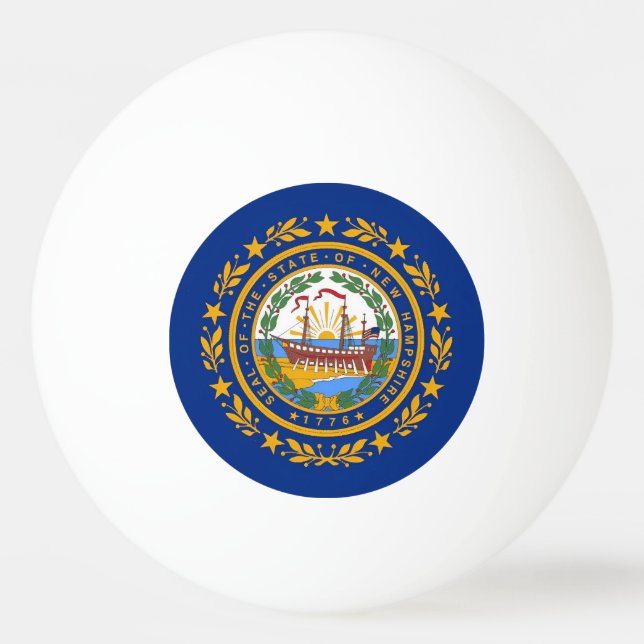 Flag New Hampshire Tischtennisball (Vorderseite)