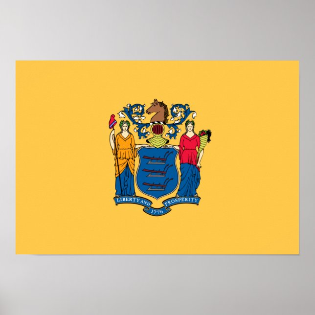 Flag New Jersey Poster (Vorne)