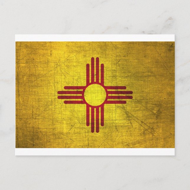 Flag New Mexico Postkarte (Vorderseite)