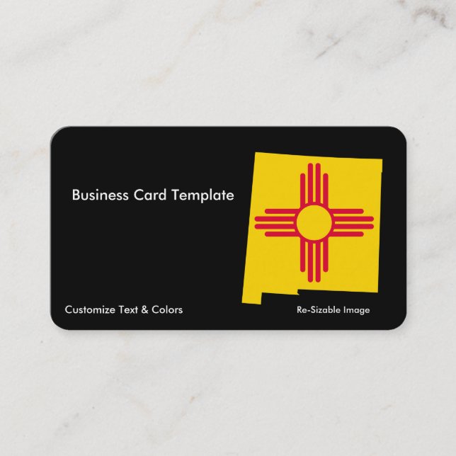 Flag New Mexico Staat Business Card Visitenkarte (Vorderseite)