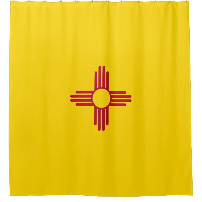 Flag New Mexico (US-Staat) Duschvorhang (Vorderseite)