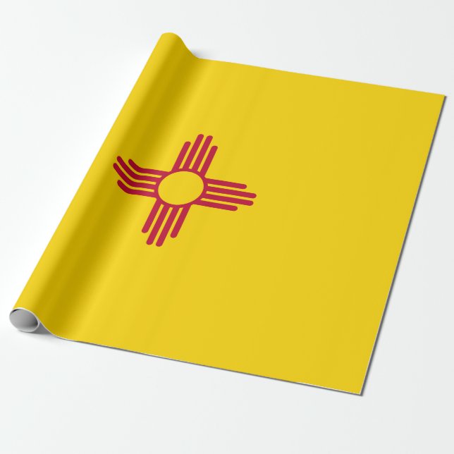Flag New Mexico (US-Staat) Geschenkpapier (Ungerollt)