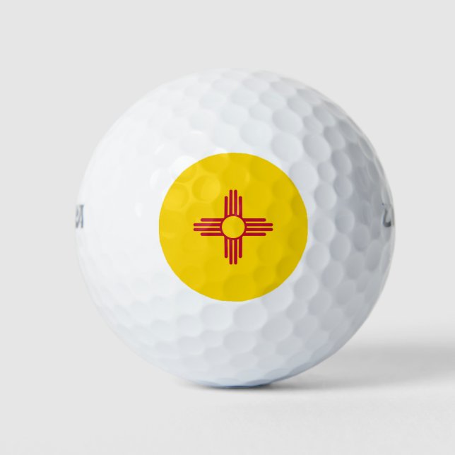 Flag New Mexico (US-Staat) Golfball (Vorderseite)