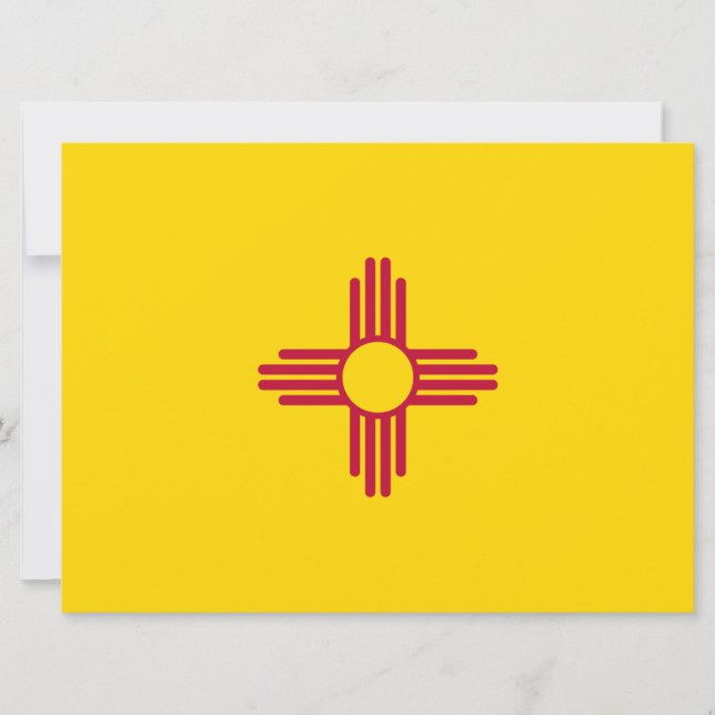 Flag New Mexico (US-Staat) Karte (Vorderseite)