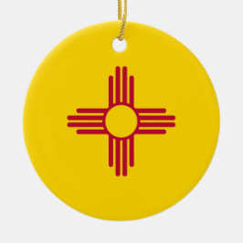 Flag New Mexico (US-Staat) Keramik Ornament