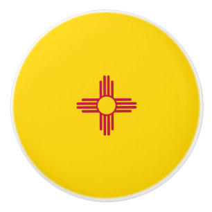 Flag New Mexico (US-Staat) Keramikknauf