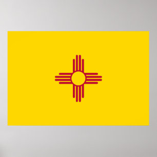 Flag New Mexico (US-Staat) Poster