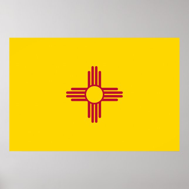 Flag New Mexico (US-Staat) Poster (Vorne)
