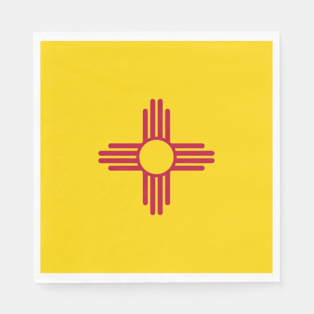 Flag New Mexico (US-Staat) Serviette (Vorderseite)