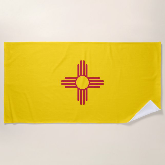 Flag New Mexico (US-Staat) Strandtuch (Vorderseite)