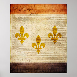 Flag New Orleans Poster