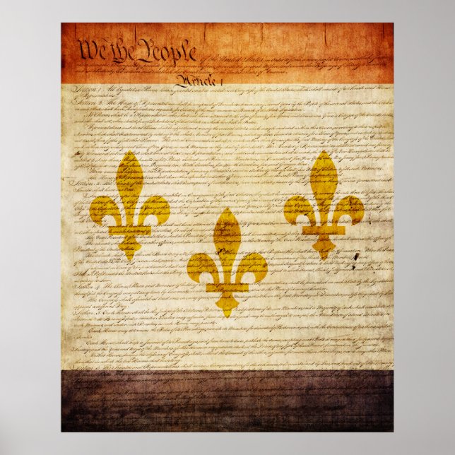 Flag New Orleans Poster (Vorne)