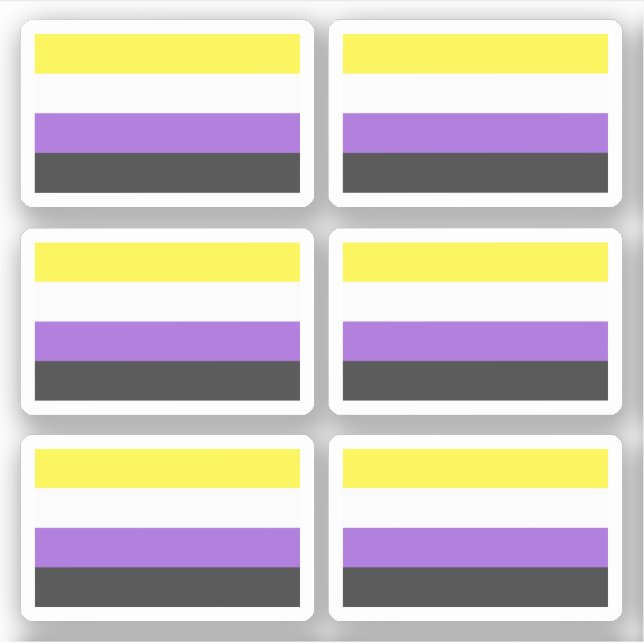 Flag "Non-Binary Pride" Aufkleber (Vorderseite)