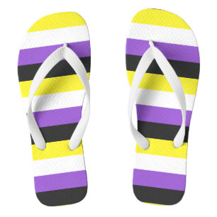 Flag "Non-Binary Pride" Flip Flops