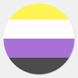 Flag "NonBinary/Enby Pride" Runder Aufkleber