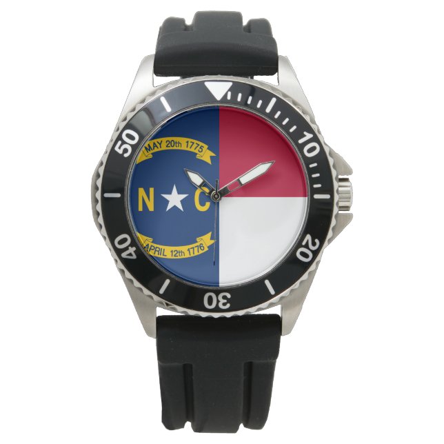 Flag North Carolina Armbanduhr (Vorderseite)