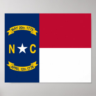 Flag North Carolina Poster