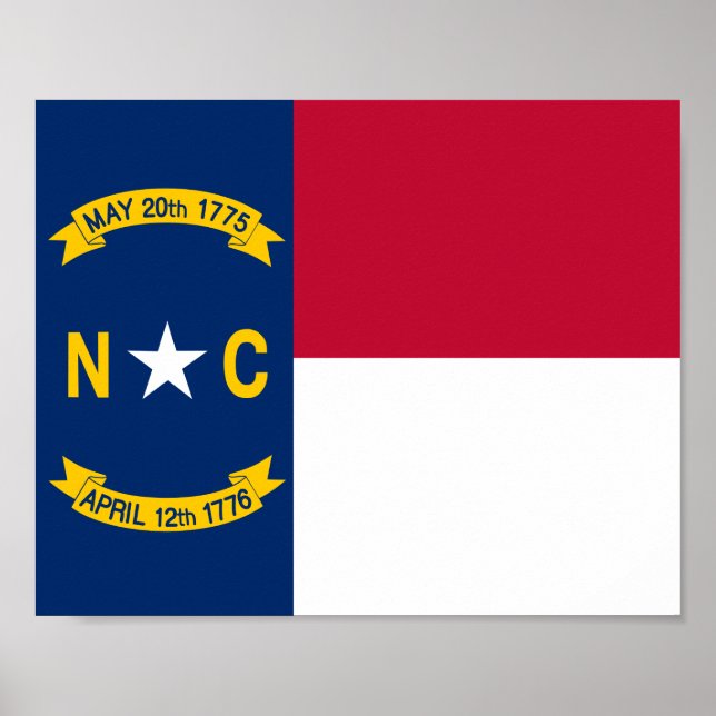 Flag North Carolina Poster (Vorne)