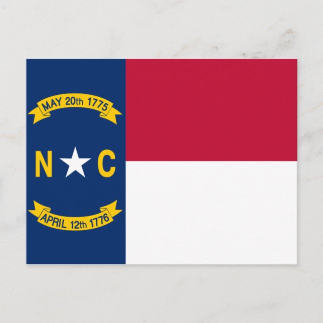Flag North Carolina Postkarte (Vorderseite)