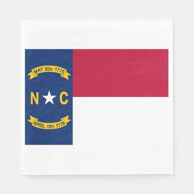 Flag North Carolina Serviette (Vorderseite)