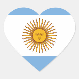 Flag of Argentina - Bandera Herz-Aufkleber
