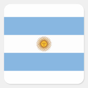 Flag of Argentina - Bandera Quadratischer Aufkleber