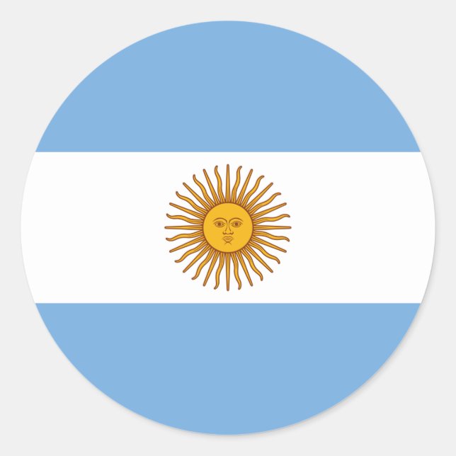 Flag of Argentina - Bandera Runder Aufkleber (Vorderseite)