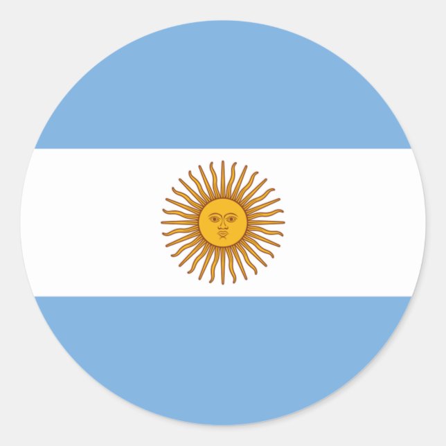 Flag of Argentina - Bandera Runder Aufkleber (Vorderseite)