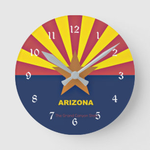 Flag of Arizona Watch Runde Wanduhr